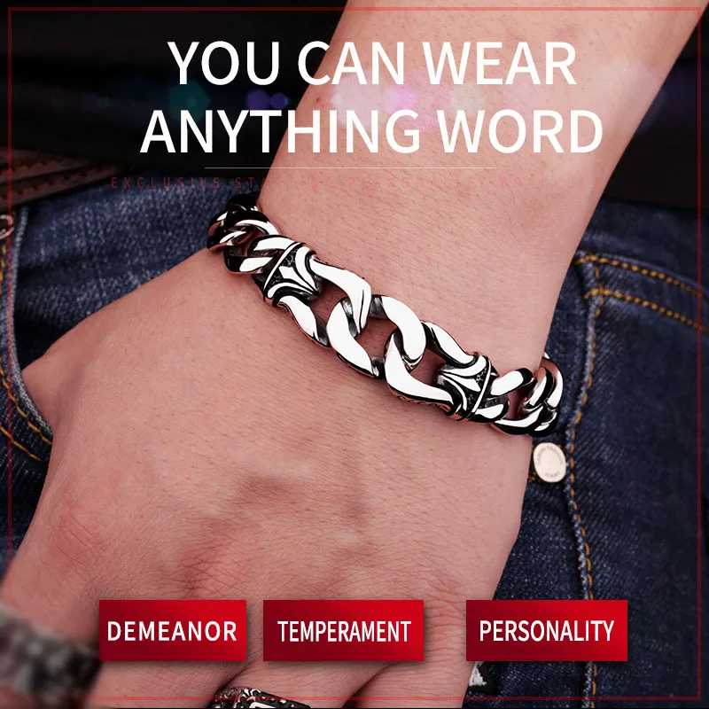 316L Stainless Steel Wholesale Price Punk Bracelet Nordic Viking Jewelry For Man Drop Shipping fashion jewelry  LBC8-006