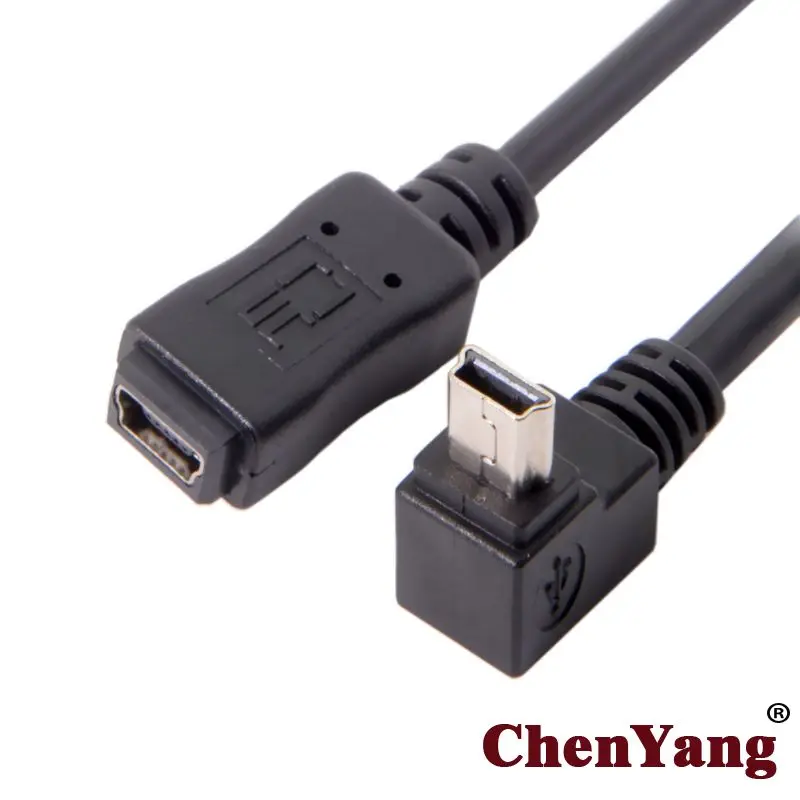 

Zihan mini usb 5p Female to GPS Mini USB 5P 90D up direct angled male extension cable