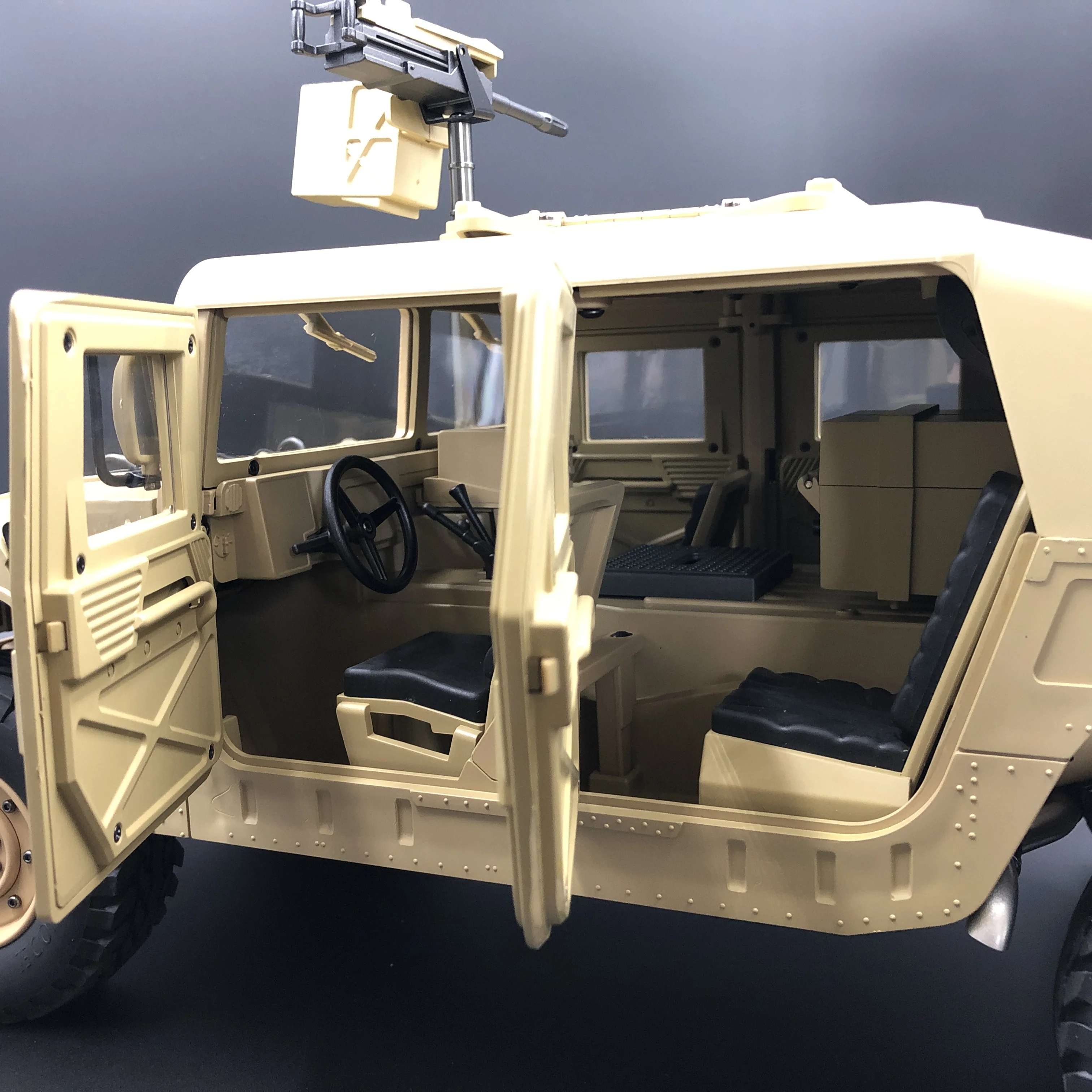 u.s.4X4MILITARY VEHICLE M1025 Humvee 1/10 rc Metal Chassis Off-road vehicle car HG-P408 Upgraded Light Sound Function