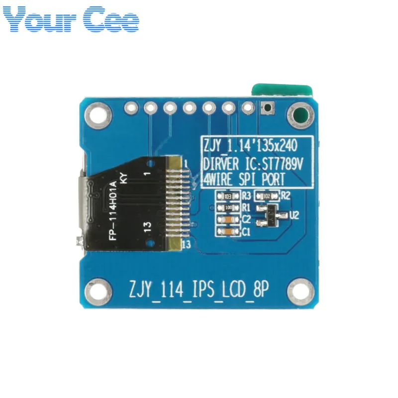 1.14 inch Display IPS LCD TFT LCD Module ST7789 HD Colorful Screen Full View 8pin 135x240 3.3V SPI Interface