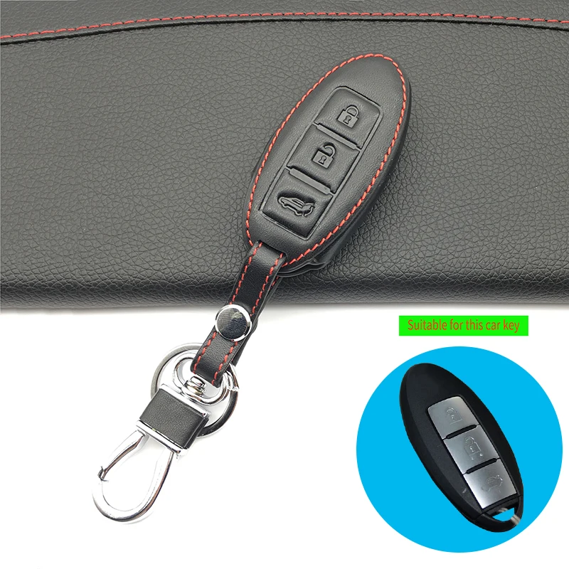 Leather Car Remote Key Case Cover For Nissan Qashqai J11 X-Trail T31 T32 Vampira Pathfinder Murano Teana Juke Accessories Shell