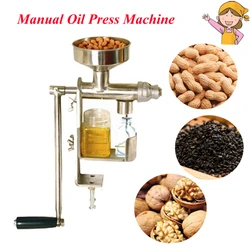 Manual Oil Extractor Machine Oil Press Machine Sunflower Oil Seeds Peanut Nuts Oil Extracting Machine Flaxseed Expeller