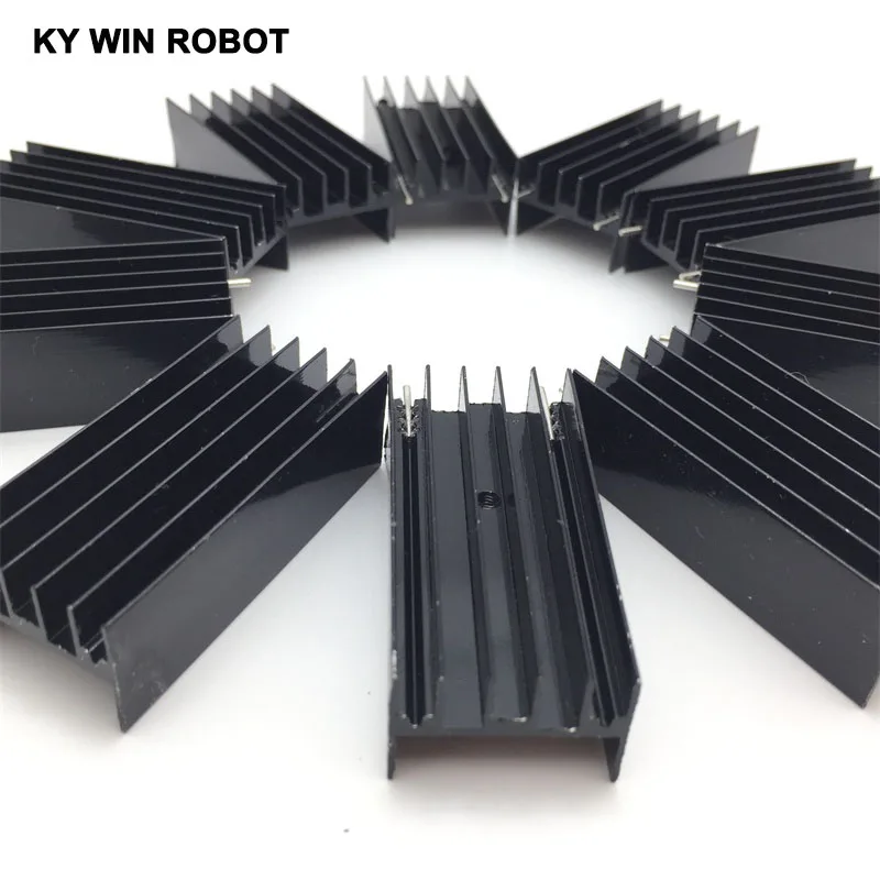 10pcs Aluminium TO-220 Heatsink TO 220 Heat Sink Transistor Radiator TO220 Cooler Cooling 23*16*50MM With 2 Pins