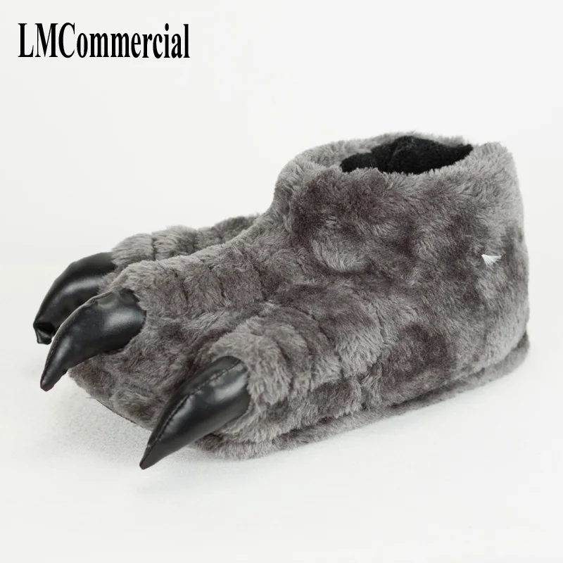 Indoor Slippers Special offer custom a warm winter home claws slippers thick bottom shoes on floor lovers shoes