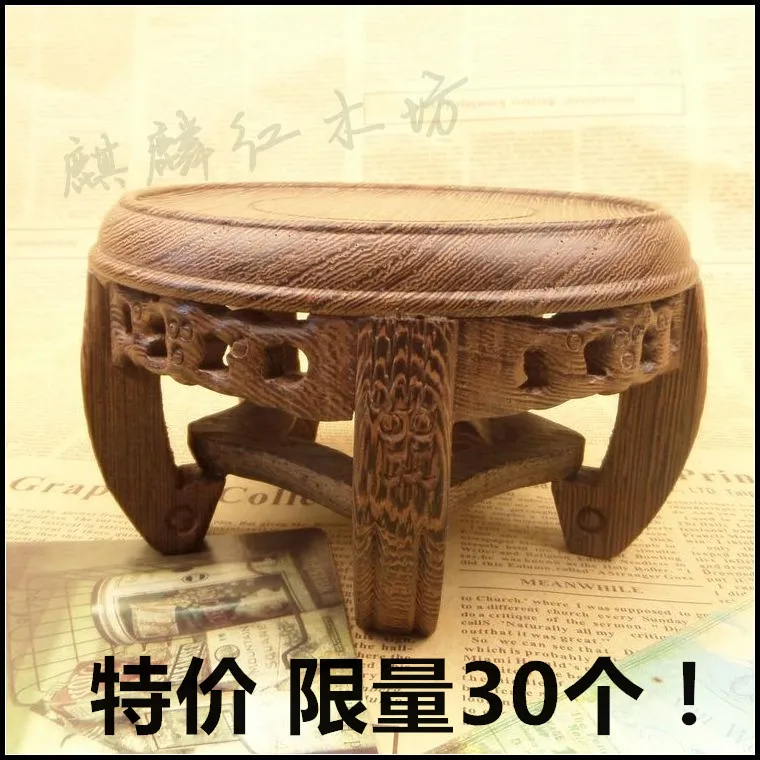 

Kylin rosewood crafts quality bonsai teapot teapot flower vase chicken wings wood round base boutique