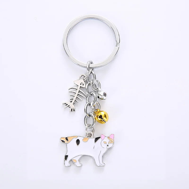 Cute Cat Anima Keychain Fashion Couple Key chain Metal Gift For Men And Women Trendy Car Key Ring Pet Jewelry