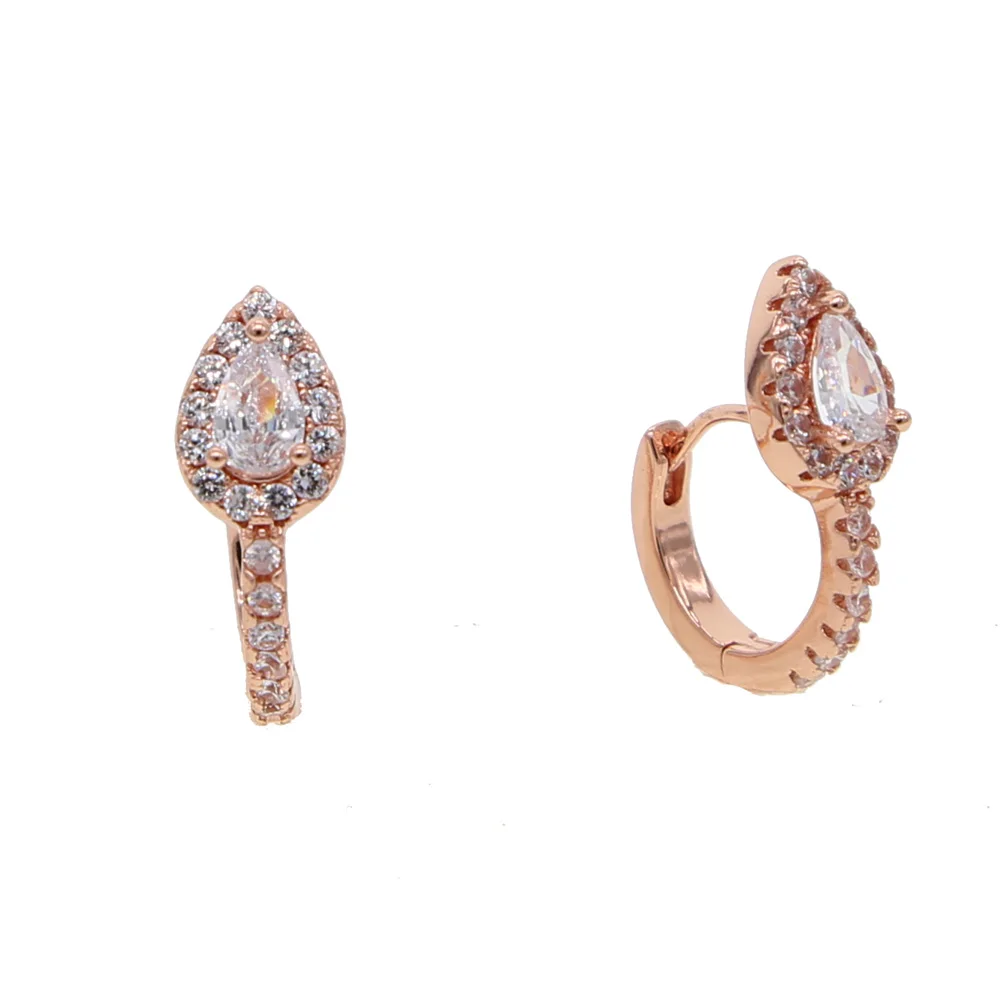 waterdrop earrings jewelry earrings 12mm samll hoop micro pave CZ earring for girl women top quality