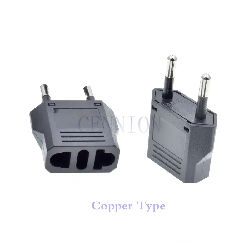 

Copper CH IT US AU DE to EU Euro AC Power Plug Travel Adapter Converter 100pcs small parcel way