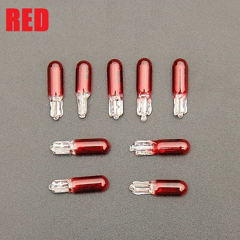 10PCS  286 T5 12V 1.2W  W1.2W W2x4.6d Car Wedge Dashboard Gauge Light T5 glass Car Lamp Light