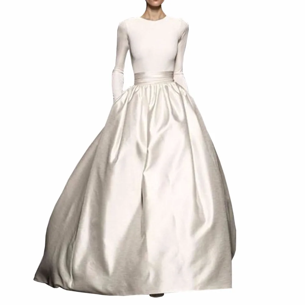 Gorgeous Puffy Taffeta Ball Gowns High Waist Vintage Skirt For Women To Formal Party With Pocket Floor Length Skirts