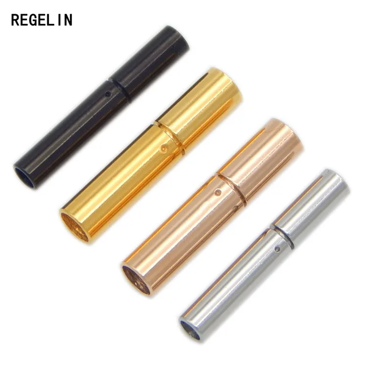 

REGELIN Stainless Steel Clasps Gold/Silver/Rose Gold/Gun Black Hooks For Leather Diy Necklaces & Bracelets Jewelry Making 2pcs