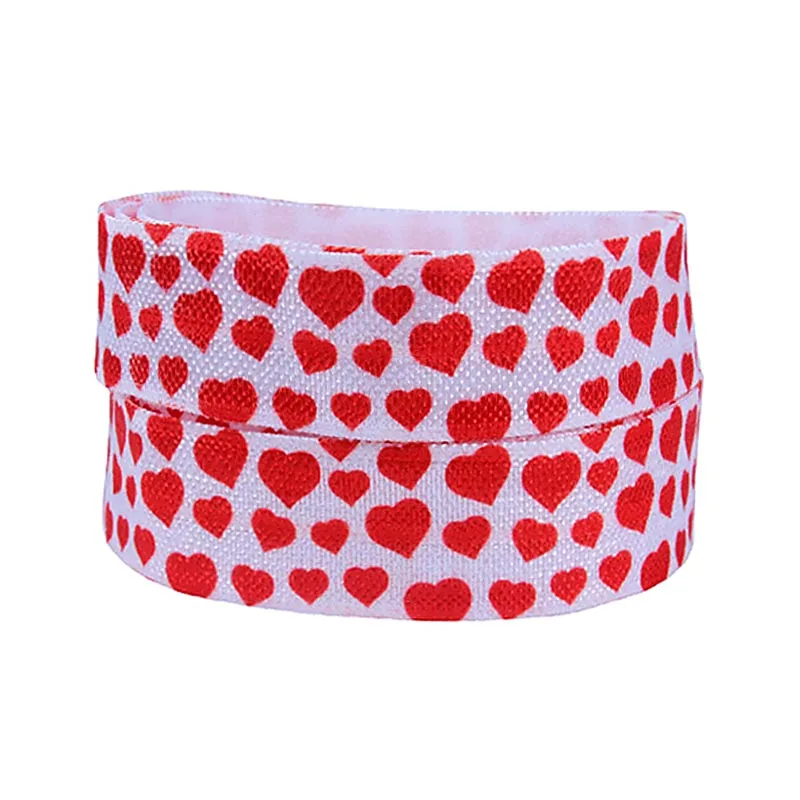 

FLRA FOE FLORA ribbon wholesale valentine heart design foe ribbons fold over elastic ribbon