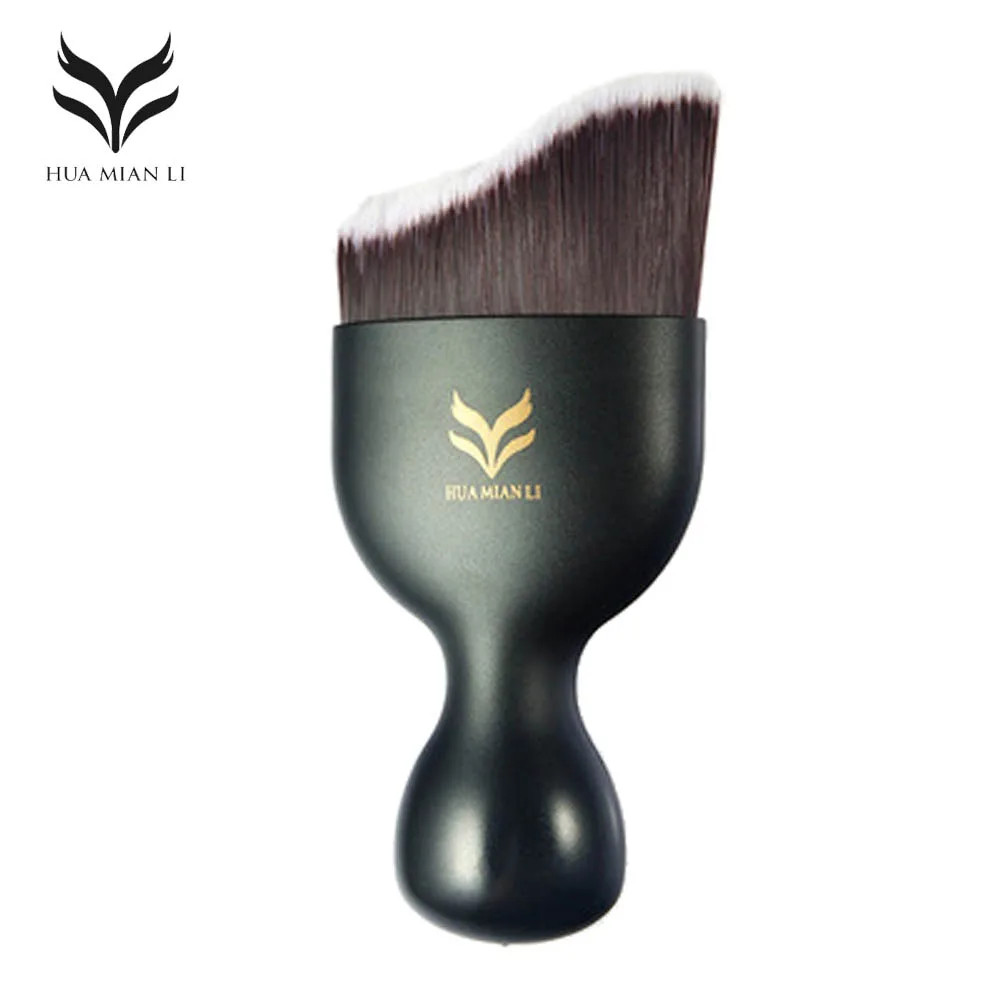 

100pcs HUAMIANLI Brand Face Liquid Foundation Brush S Shape Makeup Brushes Loose Powder Brush Functional Make Up Tools