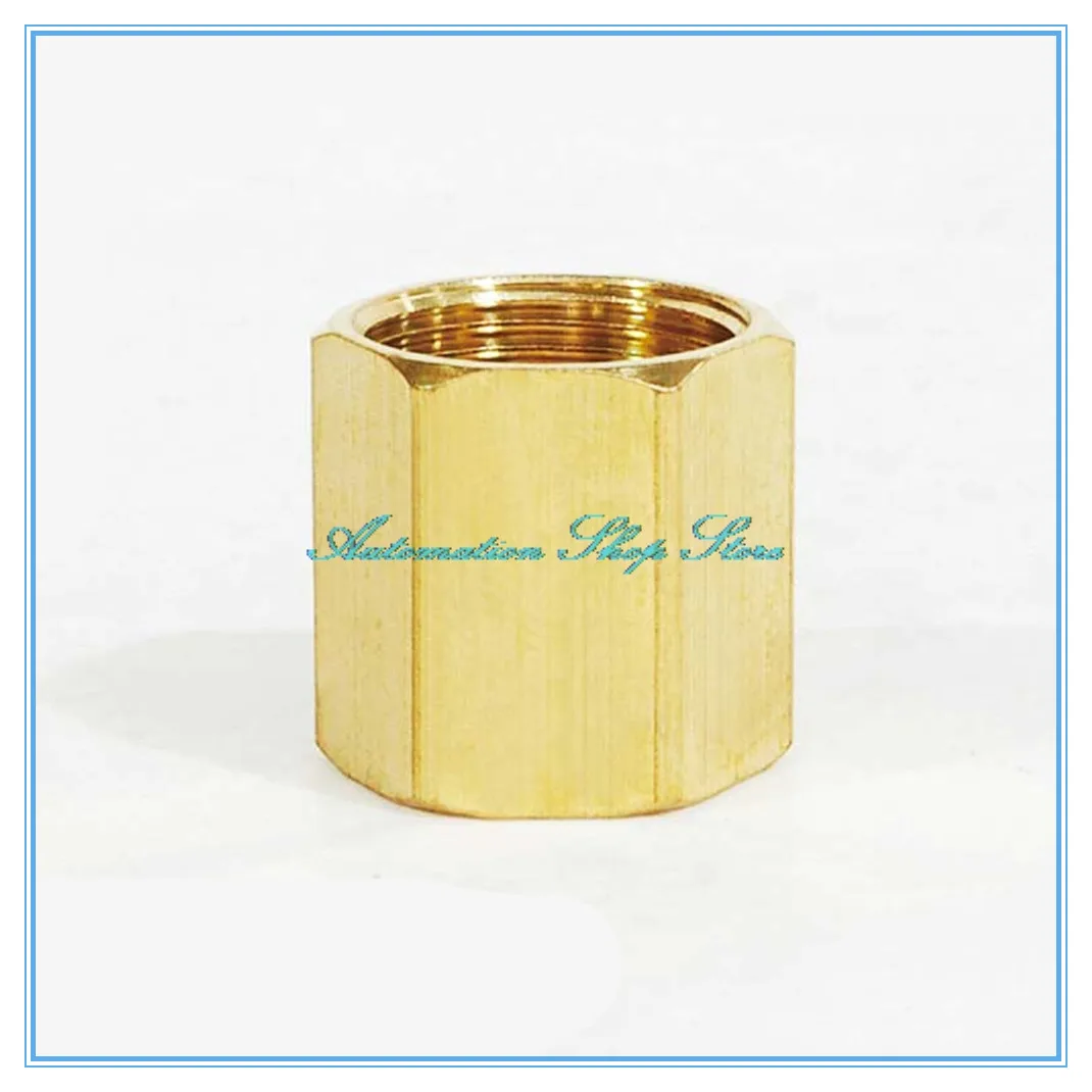 Brass Copper Hose Pipe Fitting Hex Coupling Coupler Fast Connetor Female Thread 1/8