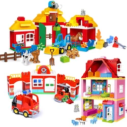 Classic Princess Big Size Building Block Family House Construction Building Blocks DIY Brick Figures Toy For Children Kids Gift