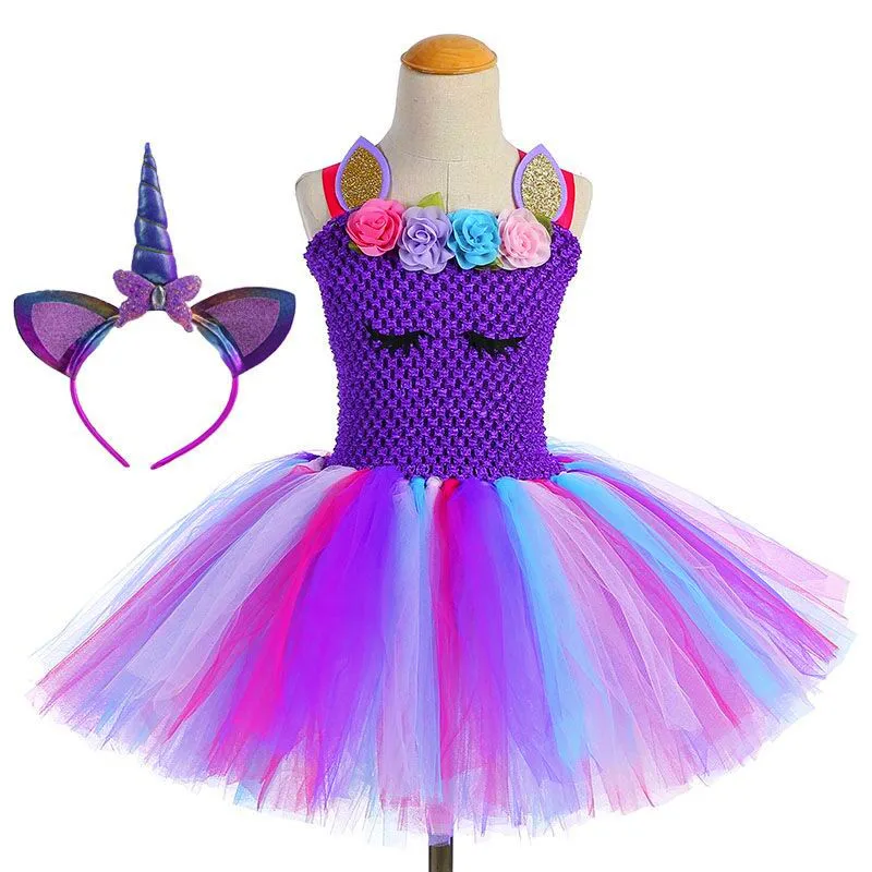 

New Girls Christmas Halloween Dress Princess Kids Dresses For Girls Summer Wedding Dresses Cosplay Unicorn Party Dress For Girls