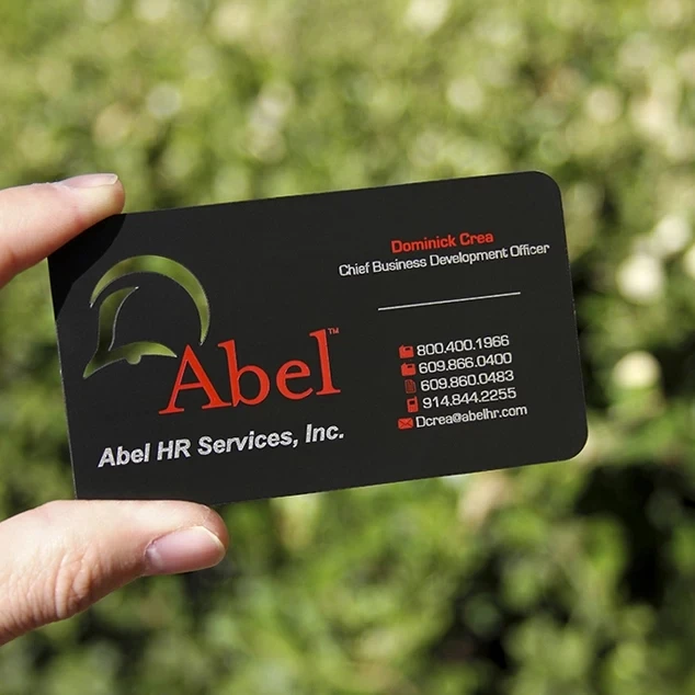 Wholesale stainless steel black business metal card,laser cut logo black matte metal card