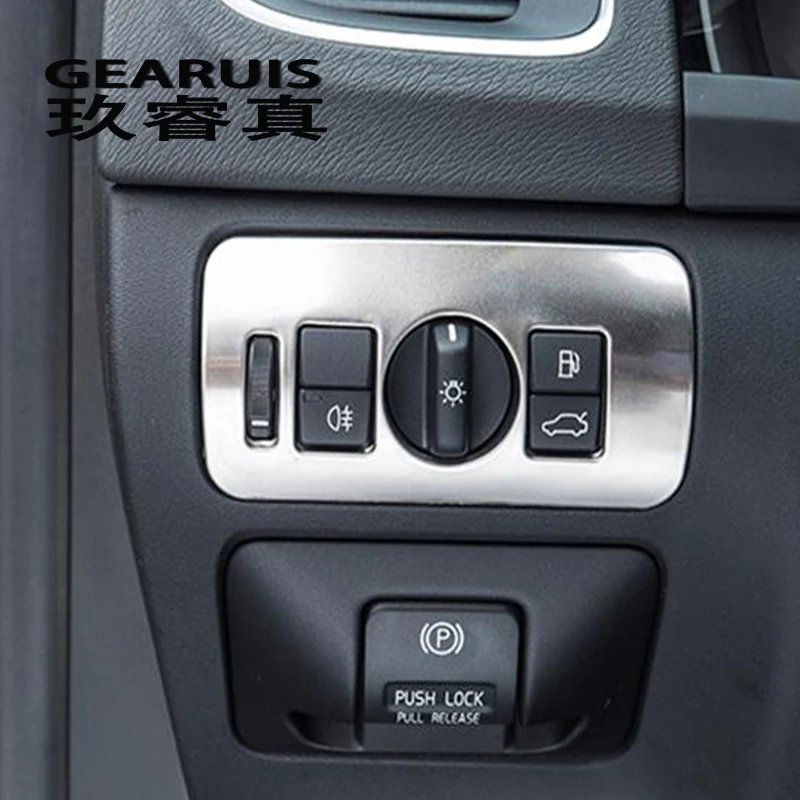 Car Styling Central Handbrake Auto P H Button Decorative Cover Sticker Trim For Volvo XC60 X70 V60 S60 Interior auto Accessories