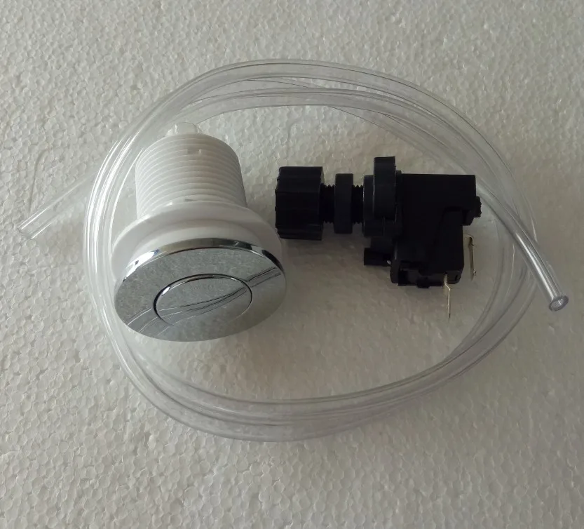 Waste Garbage Disposal Disposer Air Switch Button With Air Hose & Self-Lock Set