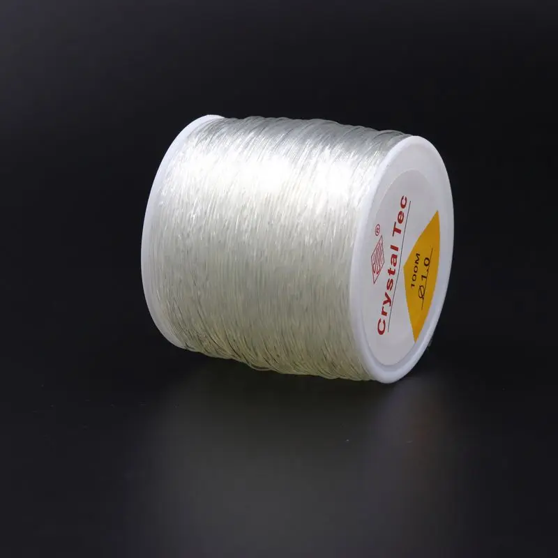 100 yd 0,5 0,8 1mm Hohe Elastische Perlen Schnur String Kristall Faden für Schmuck Machen DIY Halskette Armband Zubehör Großhandel – Detail 2