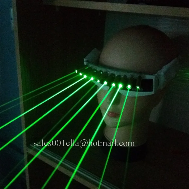 Newest Cool Green Laser Luminous Laserman Glasses With 10pcs green Lasers For Party Night Club KTV  Bar DJ Stage Show