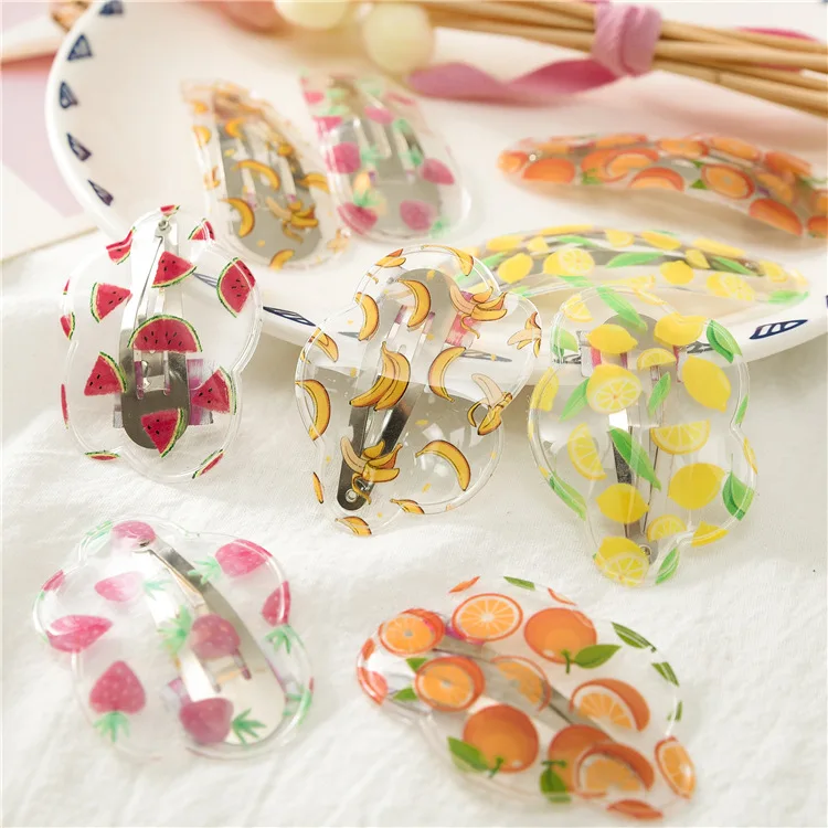 Hot Korean version of the new spring and summer fruit hairpin cloud cute girl side clip hairpin BB clip hair accessories