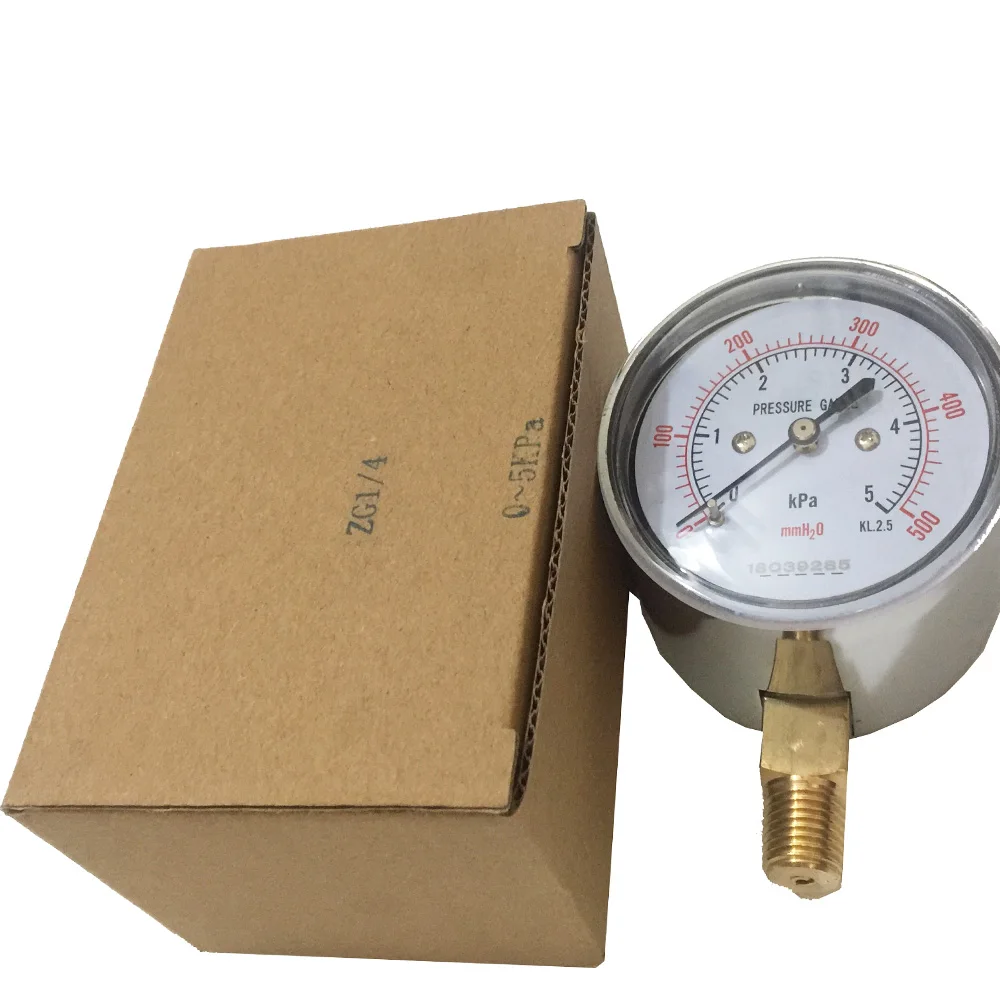 YE-60 Diaphragm Pressure Gauge water meter column surface micro pressure gauge 5KPA 10KPA 15KPa 20KPa 25KPa 30KPa gas meter