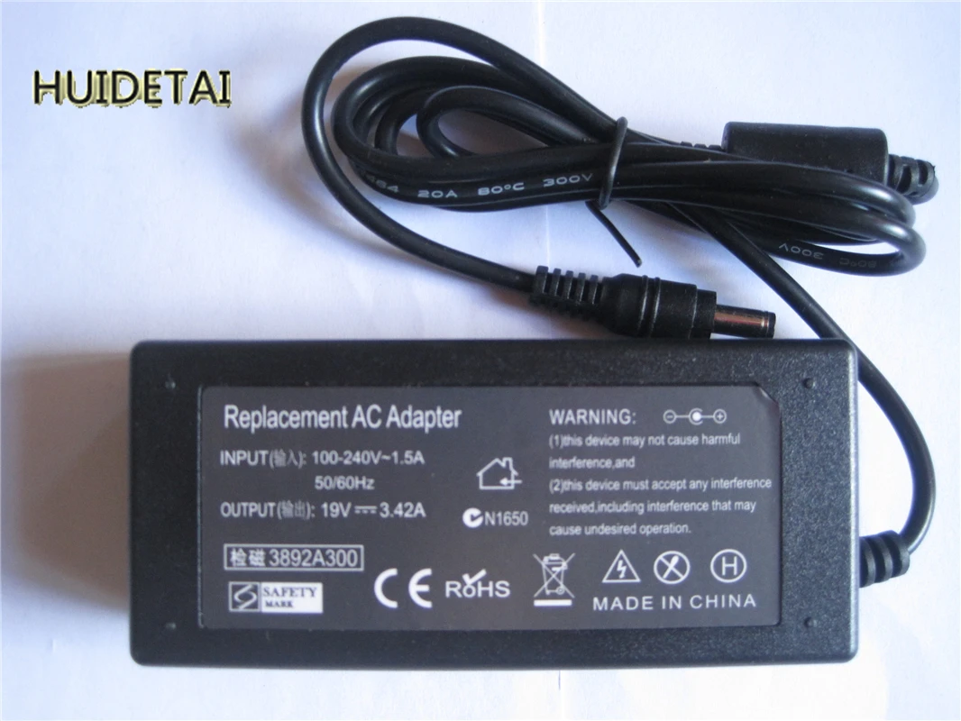 Cargador de batería Universal para ordenador portátil ASUS, adaptador de CA de 19V, 3,42 a, 65W, F5, F5M, F5R, F9, F9F, F9J, L2, L3