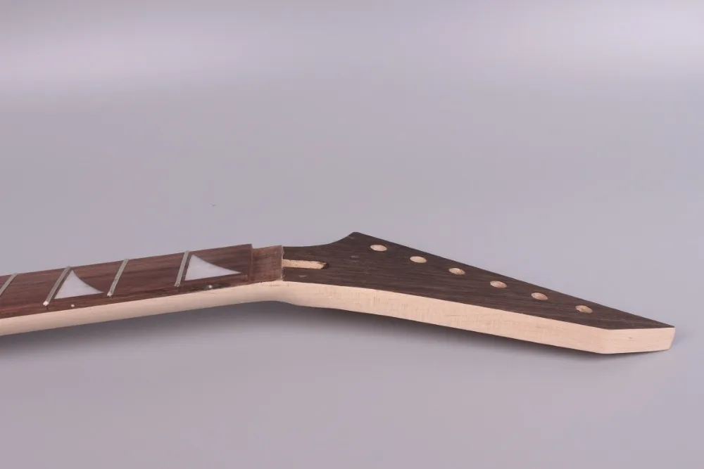 25.5 INCH unfinishede lectric guitar neck 24 fret floyd rose locking nut. maple made and rosewood fingerboard 031#