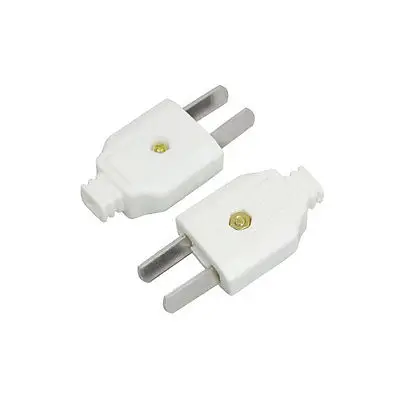 

2pcs 2 Pin US AU Plug Electrical Power Connector Replacement White AC 250V 10A