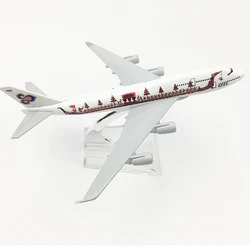 JASON TUTU 16cm Thai Dragon Boat Boeing 747 Airplane Model Airplane Diecast Metal 1/400 Scale Planes