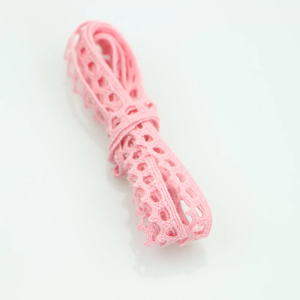 20 YARD Thin Lace Ribbon Macarons Color Cotton Lace Trim Wedding Decoration Scrapbooking Lace Fabric 1 CM DOG TEETH 1092