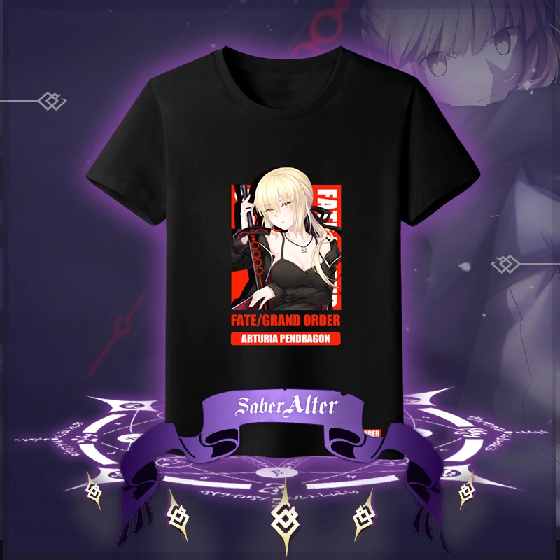 MGFHOME Anime JK Unisex Fate stay night Saber Alter Cosplay T-Shirt Sexy Tops Tee Shirt Women Men t shirt tshirt