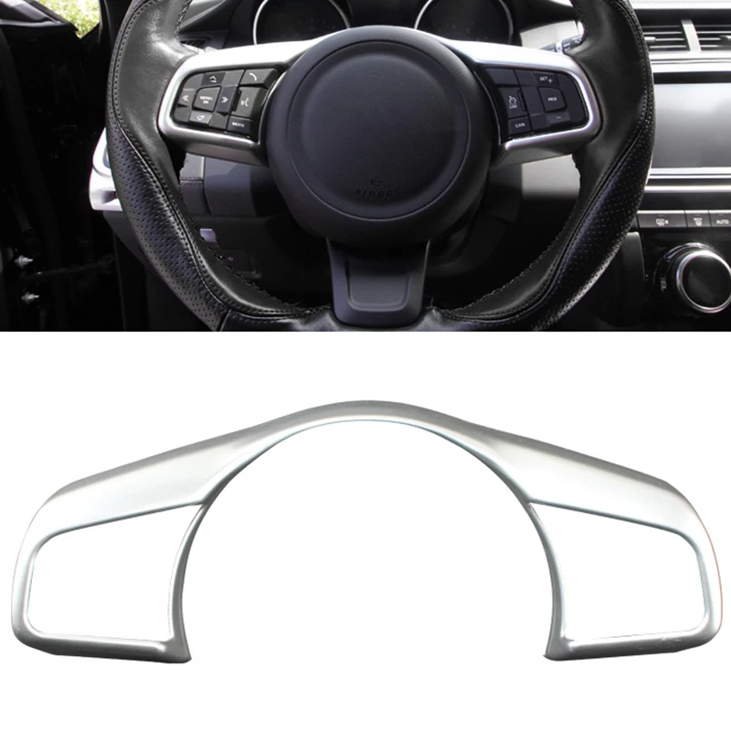 ABS Carbon Fiber Style Steering Wheel Frame Trim Cover for Jaguar XE XF F-Pace f pace F-TYPE 2016 2017 2018 Car Accessories 1pcs