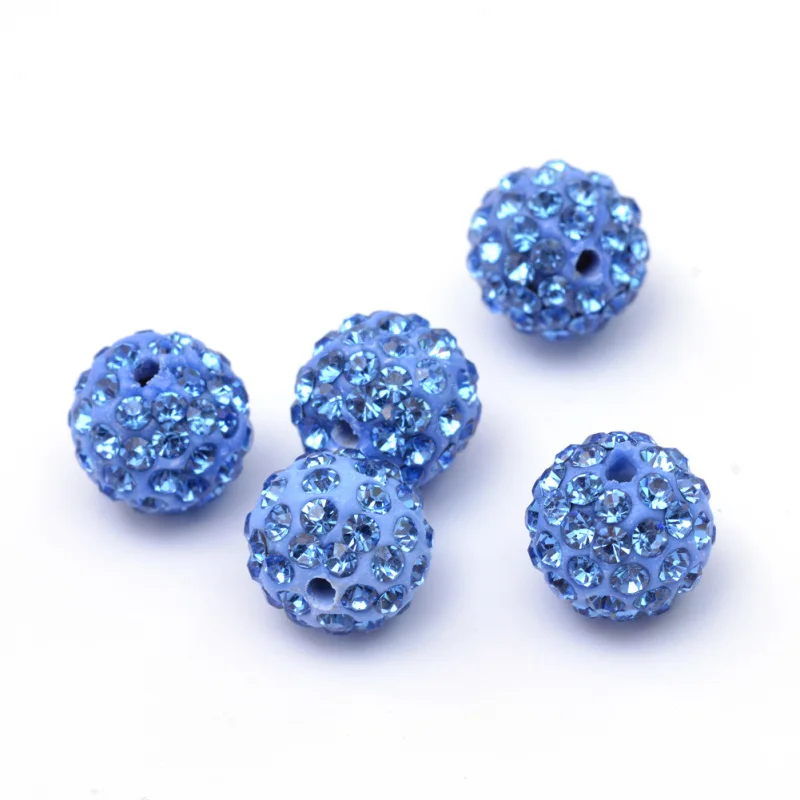 100pcs 10mm 12mm Polymer Clay Pave Rhinestone Crystal Beads Disco Ball Beads For DIY Jewelry Necklaces Bracelets Making Crafts image 3
