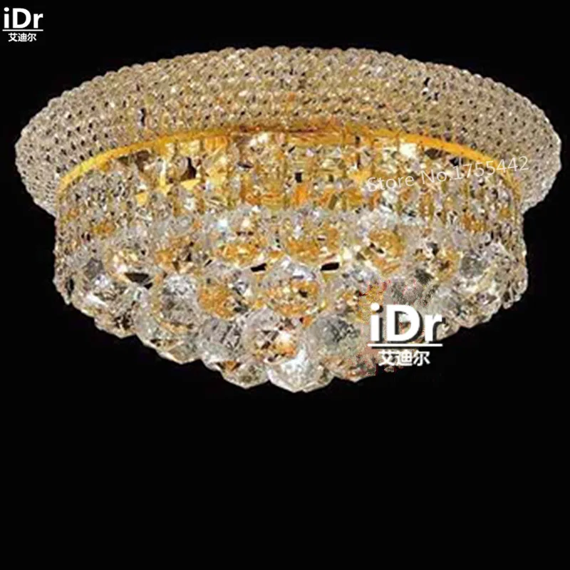 

gold Ceiling Lights Luxury hotel lobby hallway lights simple crystal lamp lights flush mounted D35cm x H20cm