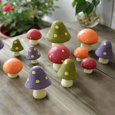 

Zakka Mushroom forest series Resin small place Desk Decoration rural Home Decor Photography Props Crafts F 3pcs/lot