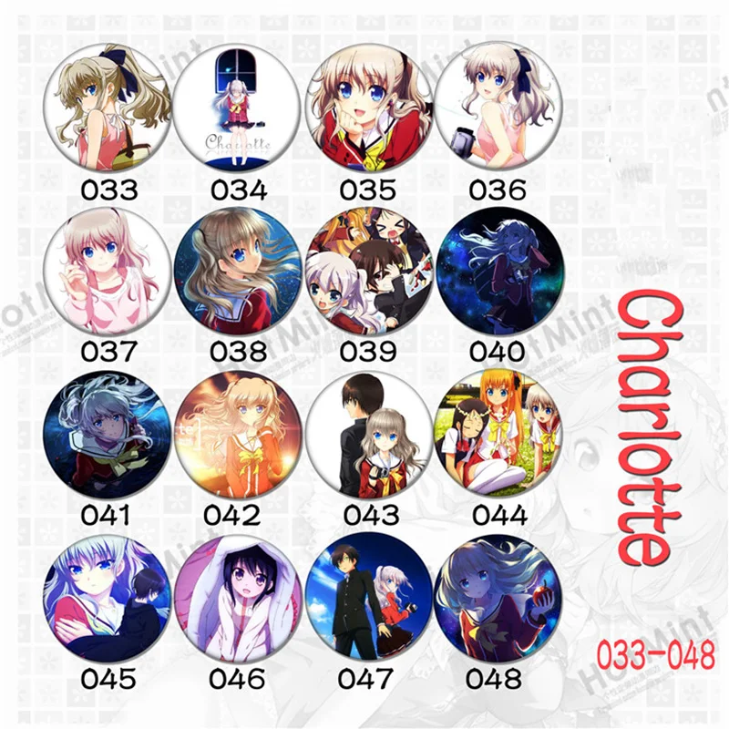 Broches de Charlotte, uma escolha perfeita para fãs de anime