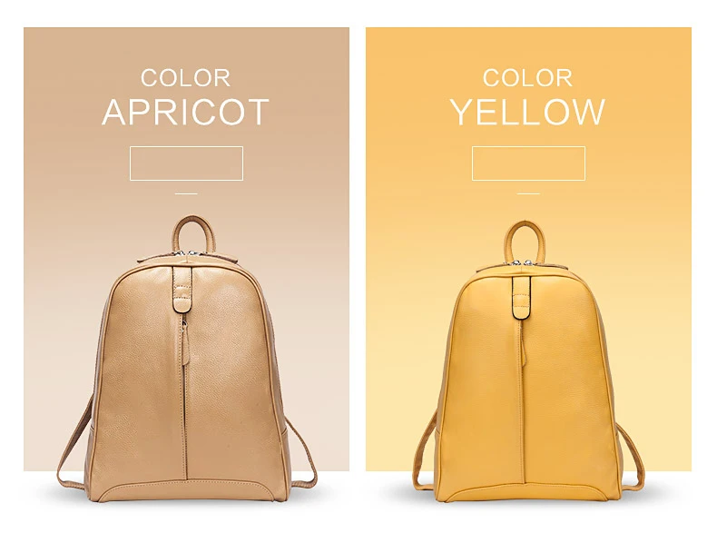 Zency Damen-Rucksack aus 100% Echtleder, Modischer Bronze-Rucksack mit Großer Kapazität und Vielen Taschen, Einfacher Tagesrucksack für die Arbeit – Detail 25