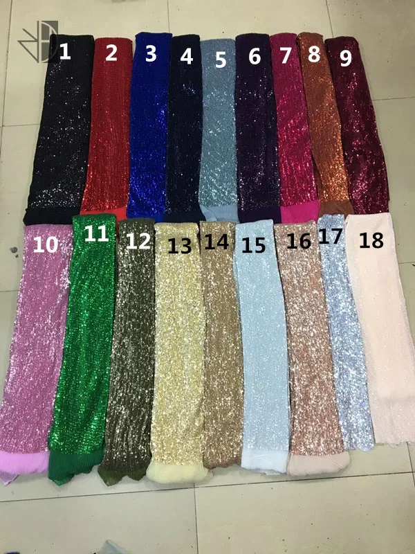 

19 colors SYJ-7278 Top Quality African embroidered Tulle Lace Fabric with sequins for party