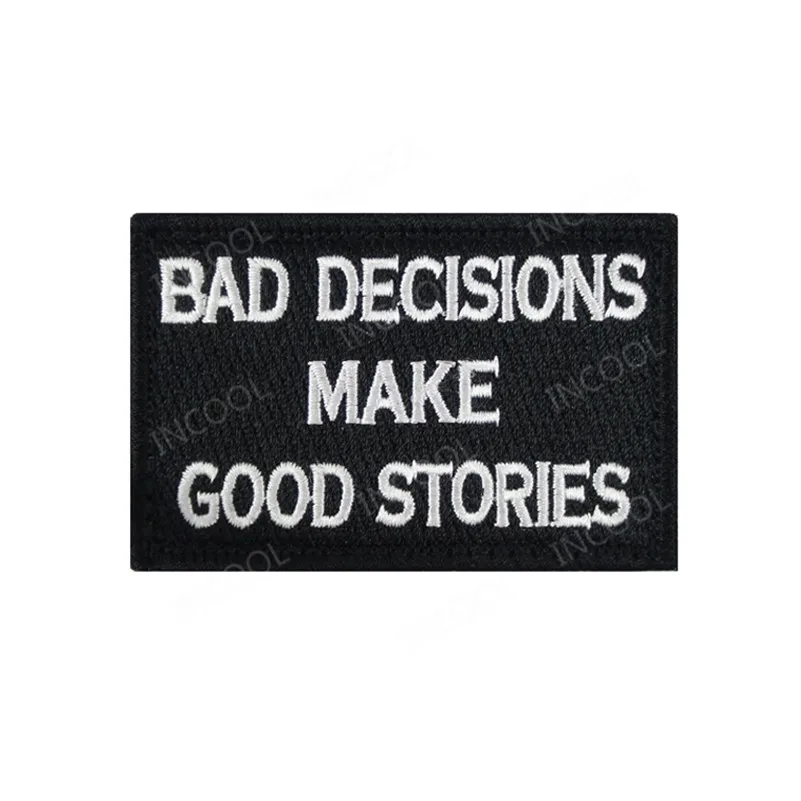 Patch per ricamo le scelte negative fanno buone storie Patch 3D Appliques toppe ricamate