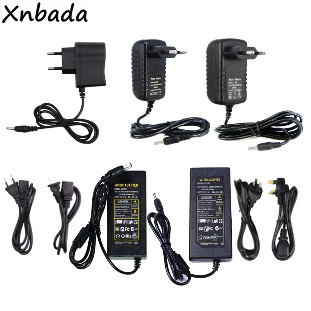 Xnbada Power Supply Adapter 12V 2A-12.5A Lighting Transformer For 5050 5730 2835 3014 Led Strip