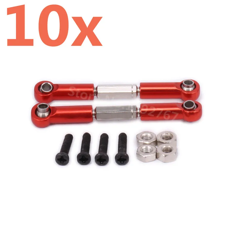 10pcs RC Car Alum. Alloy Front/Rear Servo Link(Al.) For 1/18 Scale Revel 24540 Scorch Hobbico Dromida BX/MT/SC4.18 Monster Truck