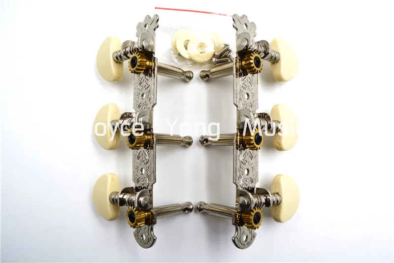 Alice APD-017WP Acoustic Guitar Tuning Pegs Tuners Machine Head Ivory Semicircle Pegs 3L+3R