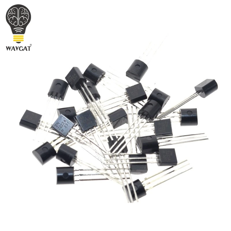 2N2222A 100pcs in-line triode transistor NPN switching transistors TO-92 0.6A 30V NPN 2N2222