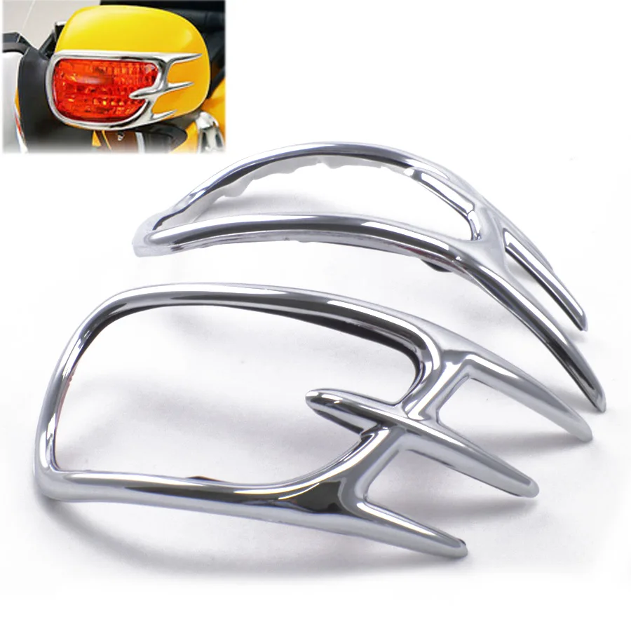 

1pair Motorcycle Chrome Turn Signal Lights Decoration Trims For Honda GOLDWING GL1800 2001-2011