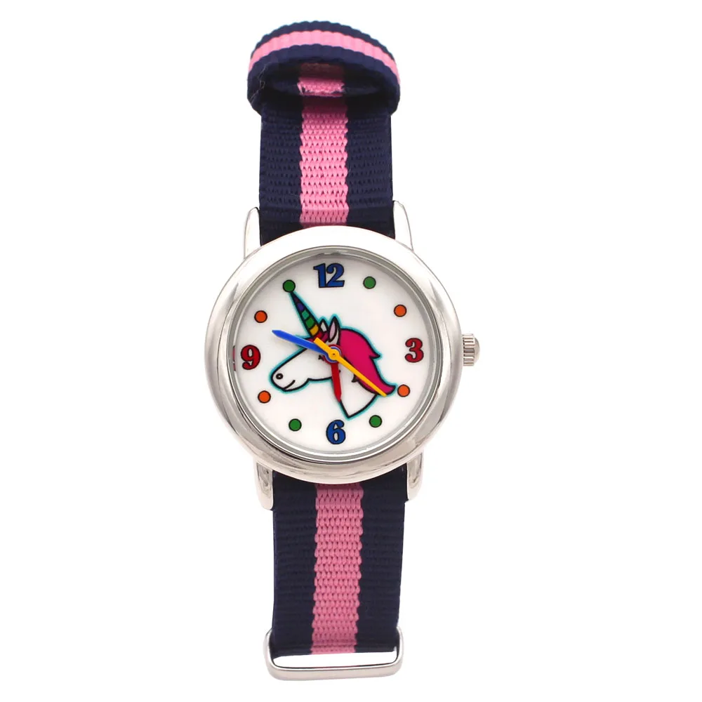 

High Quality Cute Kids Gift Cartoon Watch Girls Boy Nylon Wristwatch Quartz Watch Children Hour reloj montre relogio Xmas Gift