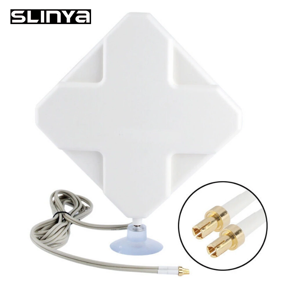 10pcs/lot 4G Antenna 35dBi External Antenna SMA Connector Wifi Signal Booster with 2M Cable