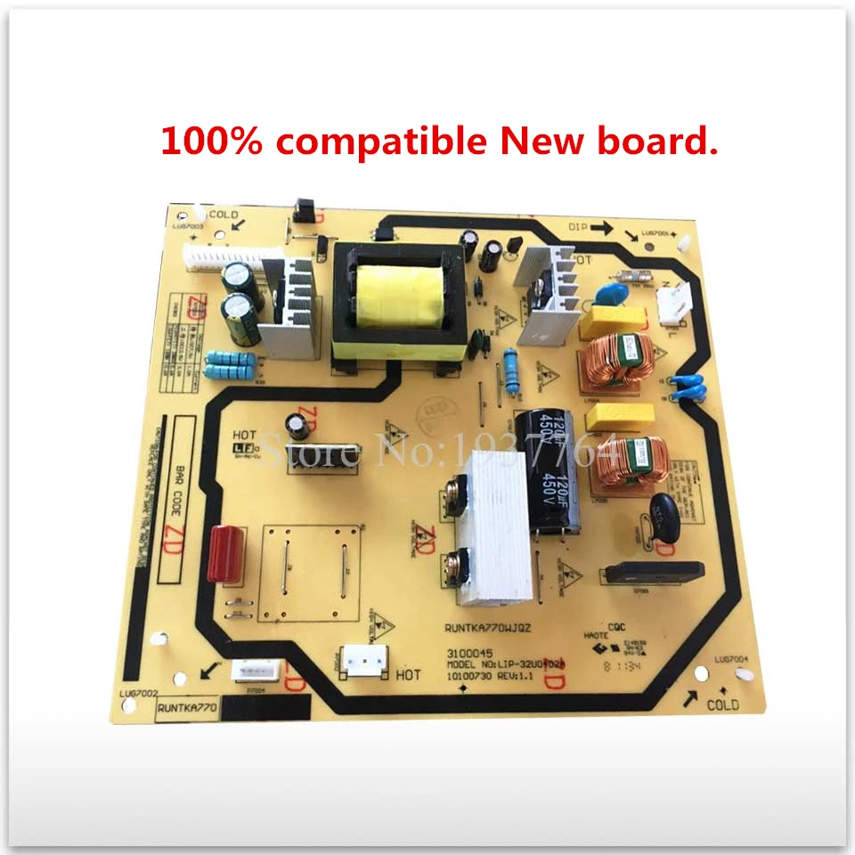 100% compatible nuevo junta LCD-32GE220A LCD-32Z120A RUNTKA770WJQZ LIP-32U0402A Placa de alimentación de trabajo
