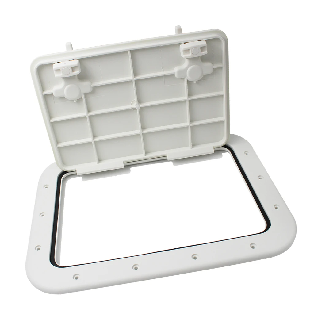 White Marine Boat Deck Access Hatch & Lid cover Non-slip 42.5 X 31.5 X 2 cm Durable Sealed Rubber Strip Marine Boat accessories